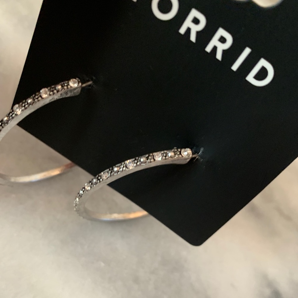 Diamond hoop earrings